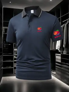 New Men's Eritrea Flag Polo Shirt - Dual Chest & Sleeve Prints, Breathable Fabric, Ideal for Daily, Outdoor & Business, Summer Top