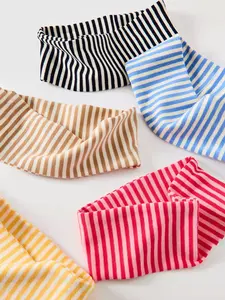 1pc Women's Striped Headband for Daily Wear, Comfortable Sports Yoga Spa Headband, Fashionable Hair Accessory for All Occasions, Elastic Headbands, Soft Headband, Chic Headbands