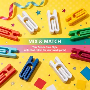 2/5 Pack Snack Bag Sealing Clips, Lightweight Durable Food Packaging Sealers, Easy One-Hand Operation, Quick Moisture Proof Freshness
