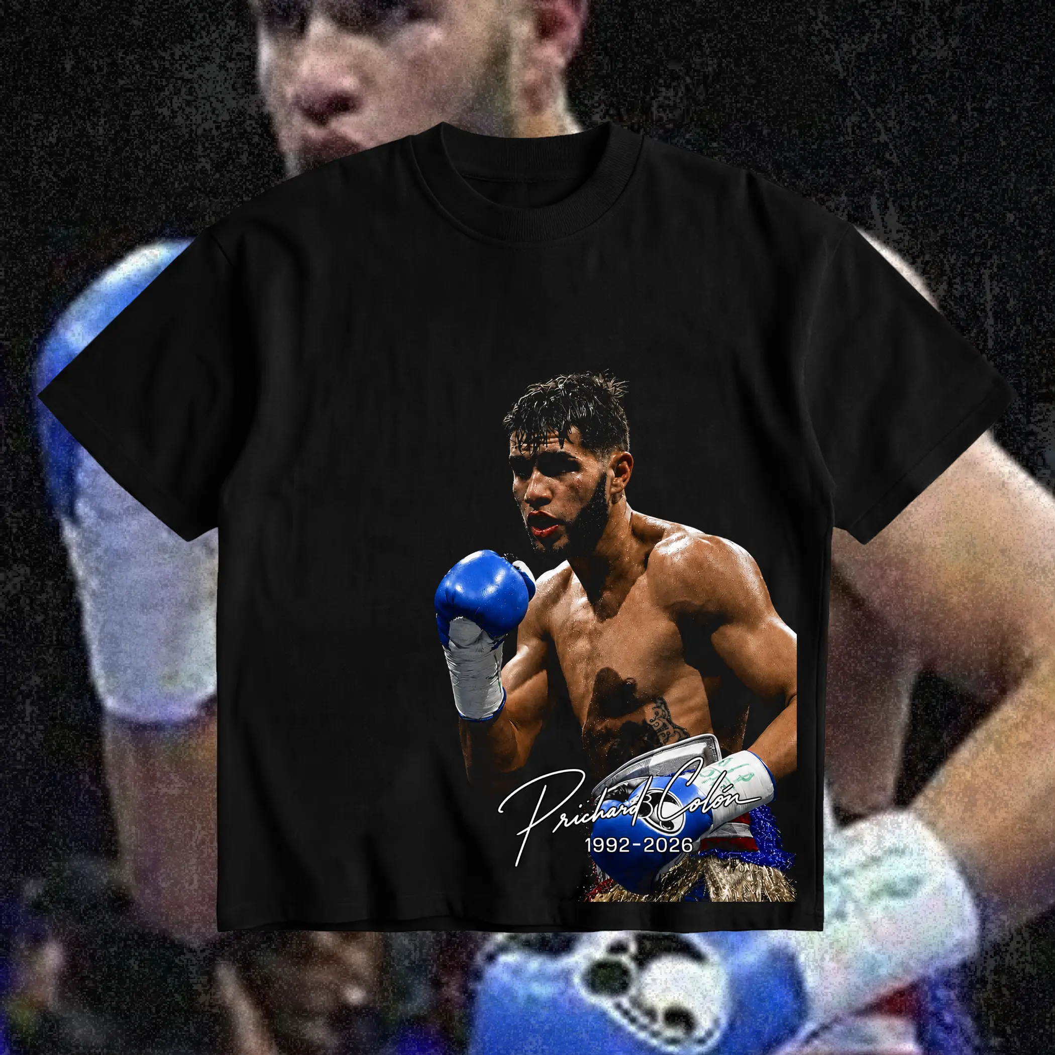 Prichard Colón Memorial Heavy Cotton T-Shirt Prichard Colón Graphic Tee Combat Sports Fan Shirt Boxing Fan Apparel Boxing Shirt Gift for Men Women American Made Fightwear - Menswear