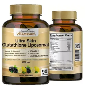 Liposomal Glutathione organic Vitamins 3000mg - 90 Capsules Ultra Master Liver D
