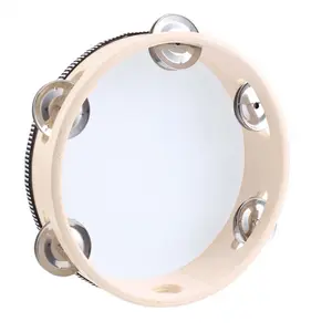 7 inch Musical Tambourine Tamborine Drum Round Percussion Gift for KTV Party
