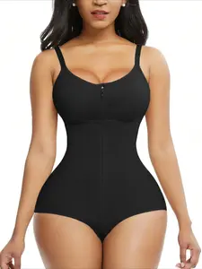 JMK Fajas 1 Count  Women's Shapewear Bodysuit,  Fajas, Butt Lifting And Tummy Control Bodysuit, With Zipper Shapewear Romper, ﻿Open Crotch Jumpsuit, Waist Trainer, Colombian Shapewear for All Seasons, Underwear, Suitable For Daily Wear, Chic