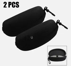 2-Pack Eye Glasses Case Box Sunglasses Protector Hard Zipper Belt Clip Portable