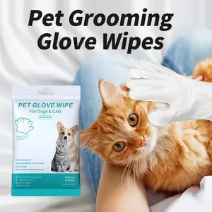 12/24/36pcs Pet Glove Wipe, Cleaning Glove for Dog and Cat, Pet Grooming,Fur Face, Ear, Eye, Paws Cleaning Wipes, Pet Wash Free Gloves, Cleaning Grooming Wipes for Daily Care and Traveling,Grooming Wipes, No Rinse, Gentle, Thickened