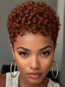 Short Curly Pixie Cut Wigs for Women, Synthetic Afro Pixie Wig, Heat Resistant Full Wigs, Stylish & Versatile Hairpiece