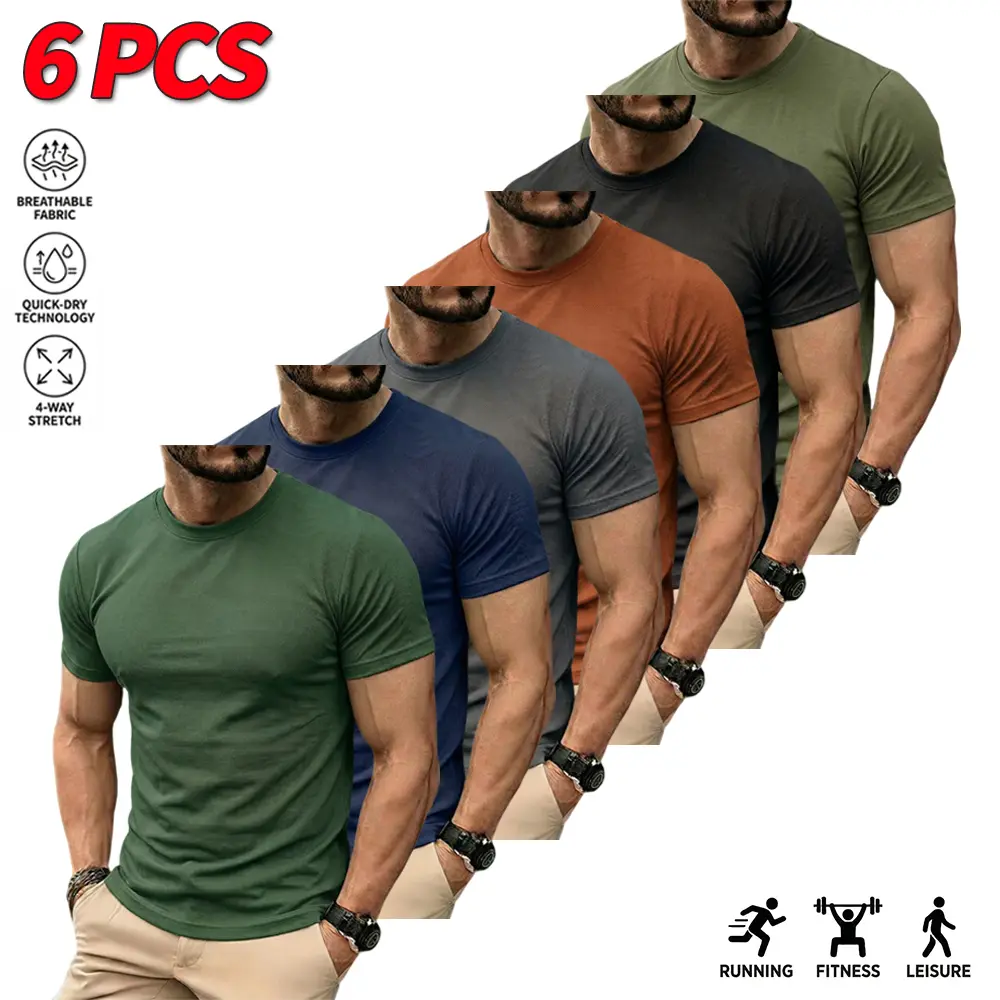 6PCS-Dark Green+Blue+Gray+Orange+Black+Green