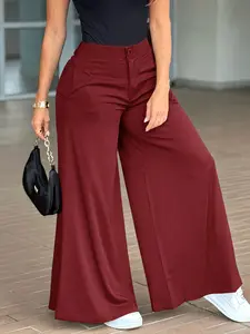 Women's Casual Wide Leg Pants, Comfortable High Waist Design, Perfect for Daily Wear, Stylish, Chic and Versatile Fashion