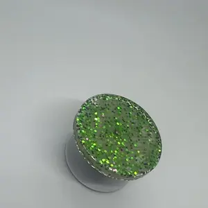GREEN GLITTER CIRCLE - Enhance Your Phone Grip with Custom 3D Sensory Overload Phone Accessories- Order Now! Royalty United