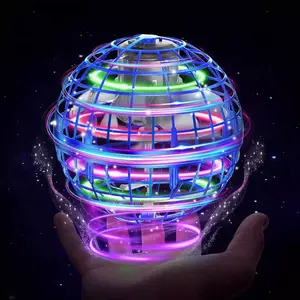 glowing floating toy 2026 Flying Orb Ball Toy withEnclosed Wheel Design for Hand Protection EasySafe Play for Kids