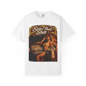 Spin That Shit Graphic T-Shirt | Retro Casino Pinup Illustration