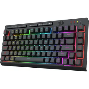 Gaming Keyboard, /2.4GHz/USB-C Wired, RGB Backlit, Portable 75% Mini Quiet Macro Membrane Keyboard, Rechargeable 4000mAh , Anti-Ghosting for Win/
