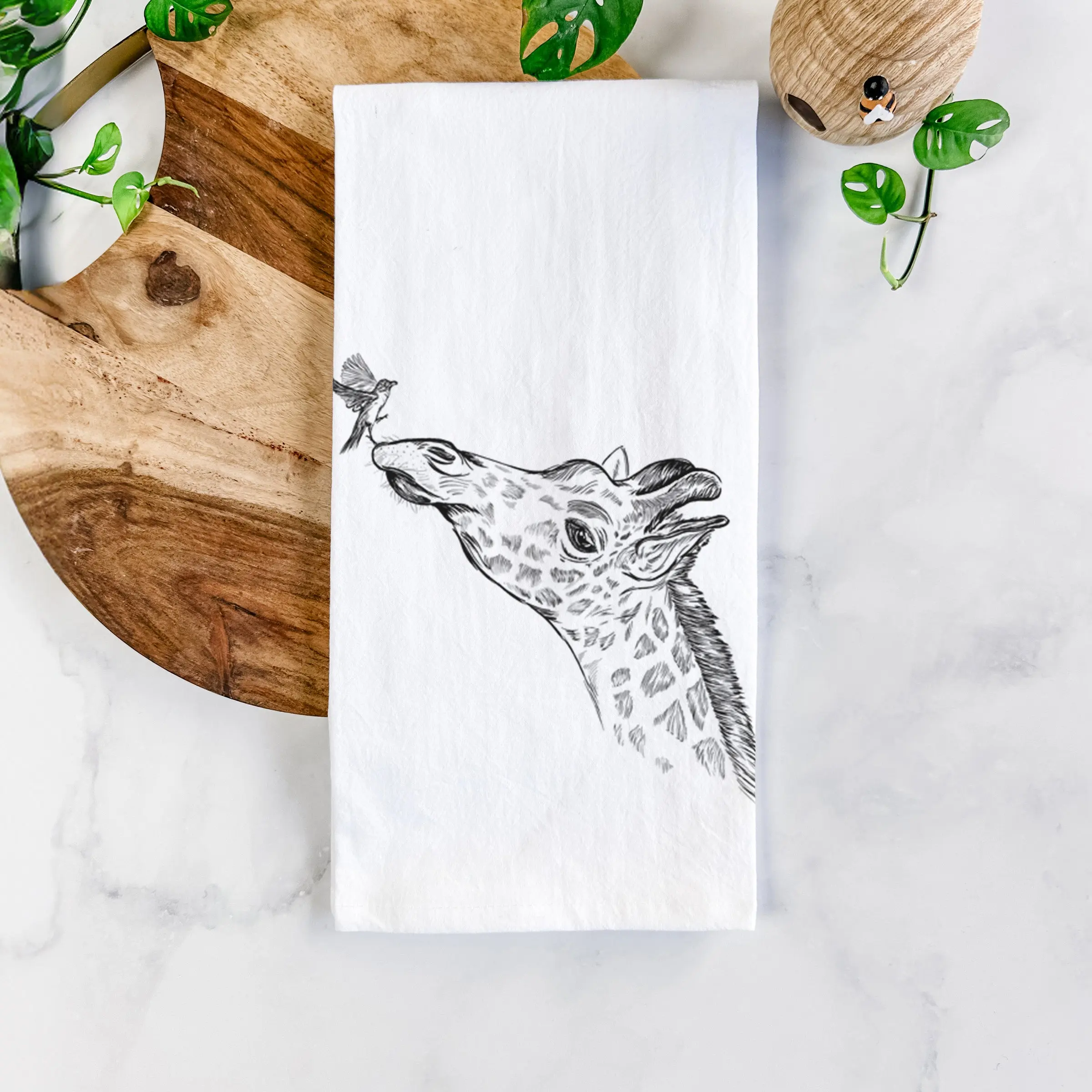 Northern Giraffe - Giraffa camelopardalis Tea Towel