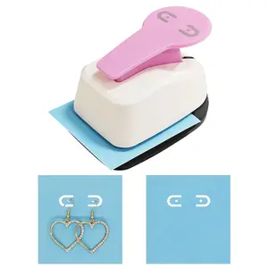 Earring Card Punch Tool for Jewelry Display, 2-Hole Lever Punch for Kraft Cards & Cardstock, DIY Professional Earring Holder Puncher, Ideal for Studs, Hoops, and Hanging Earrings