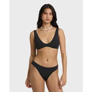 BILLABONG Women's Sol Searcher Scoop Tank Bikini Top, Neck Wide Strap Removable Pad Bikini, Summer Beach Swim Top