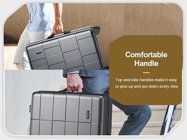 SHOWKOO 3-Piece Luggage Set (20in/24in/28in) Durable Full PC Hardside Lightweight Expandable Carry On Suitcase Sets with Double Spinner Wheels TSA Lock Gray High-quality Gift for Travel,School,Business