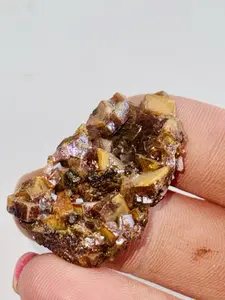 19g Vanadinite crystal cluster red brown Hexagonal Crystal Mineral Specimen