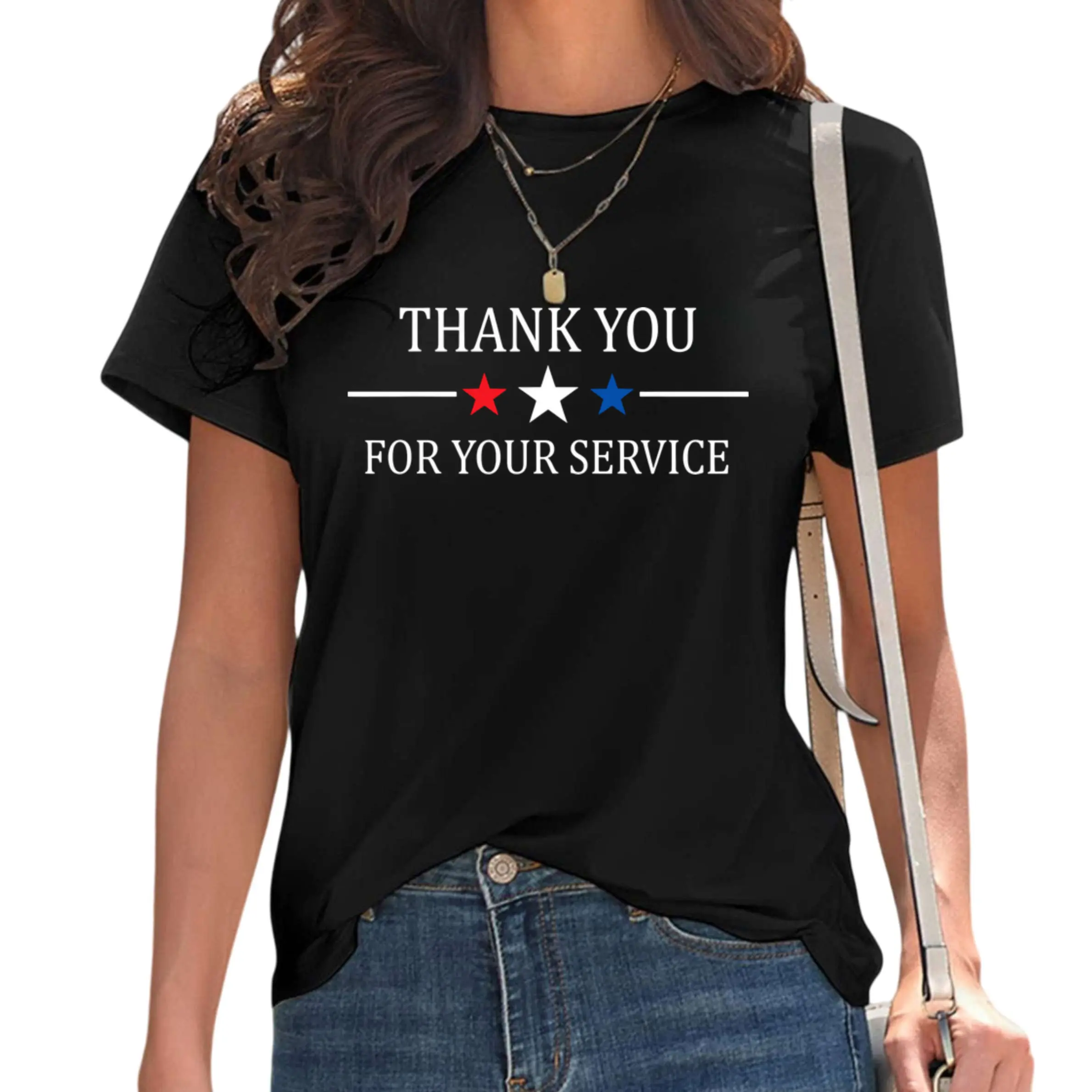 Thank You for Your Service Gifts Military - Veterans Day T-Shirt Cotton Fabric