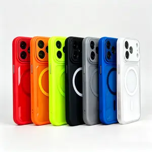 iphone 17 Look Upgrade Case - Magnetic Matte Shockproof for 16 Pro Max 15 Pro   | Camera Lens Stand Grip Protective Cover