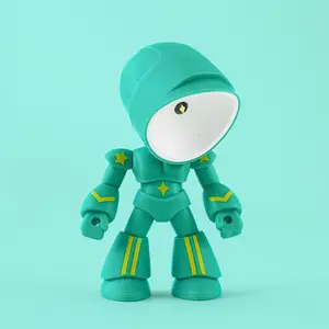 Adorable Robot LED Night Light Desk Buddy Mini Table Lamp for Kids Adults Christmas Birthday New Year Gifts Home Decor