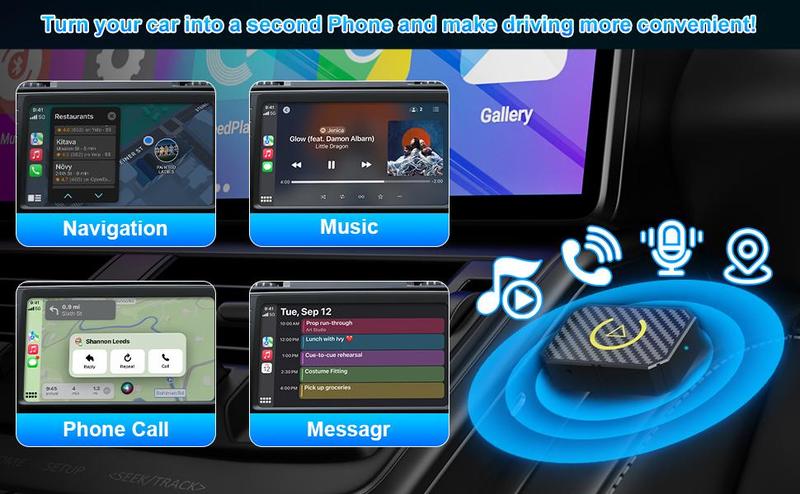 Mini Wireless Apple CarPlay Adapter, for both Apple and Android,converts wired to wireless, suitable for factory wired CarPlay cars from 2016+