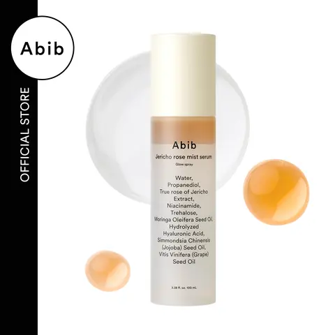[Abib Official] Abib Jericho Rose Glow Spray Mist - Vegan Daily Hydrating Skincare with Hyaluronic Acid, Moisturizer, Skin Repair, Korean Glass Skin Radiance Booster, Makeup-Friendly Serum, Moisture, Radiant, Sensitive Skin, Anti Aging