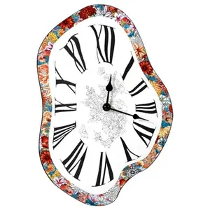 Cloud Flower Wall Clock Battery Operated 13 Inch Silent Non Ticking Wall Clock Modern Clock Decor for Living Room,Home,Bedroom,Kitchen,School,Hotel