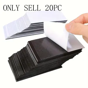 20 Elastic Magnetic Stickers, Rectangular Design, Self-Adhesive, Reusable No Residue, Perfect for Refrigerator Wall Glass Crafts Festive Decor