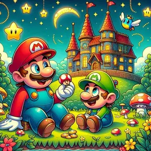 5D DIY Full Drill Round Diamond Painting - Diamond Painting Kit Mushroom Castle Mosaic Canvas DIY Wall Art, Home Wall Decoration