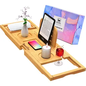 Bathtub Tray Expandable - Bath Tub Tray Table for Bathtub, Ajustable Size, Fits Most Tubs