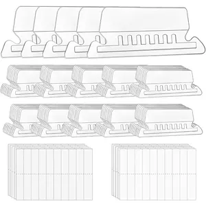 File Folder Tabs, 300 Sets Hanging File Folder Tabs with Inserts For Hanging Folders, 2 In Clear Plastic Hanging File Tabs for Quick Identification