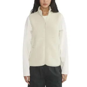 Talakeno Sherpa Fleece Vest for Women Trendy Warm Sleeveless Vests Jacket Lightweight Zip Coats with Pockets Fall Outerwear