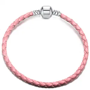 US-FASHION - BAOPON   9 Colors Leather Chain Charm Bracelets with DIY Fine Bracelet for Women Girls Jewelry Gift
