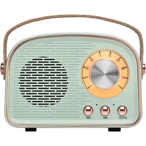 Retro  Speakers,  Speaker,Outdoors  Portable  Speaker Supports TWS Pairing/U-Disk/TF Card/AUX for ,Travel,Outdoor (Cyan)