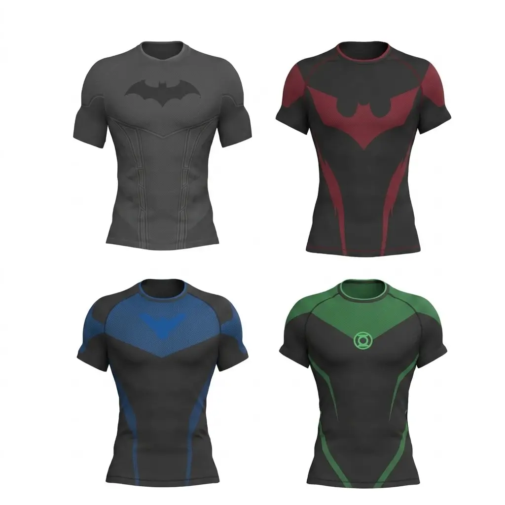 Compression Shirt Men, 3D Printed Fitness Short Sleeve T-Shirt, Compression Top For Gym Workout, Bodybuilding Rashguard Muscle Shirt, Breathable Running Base Layer