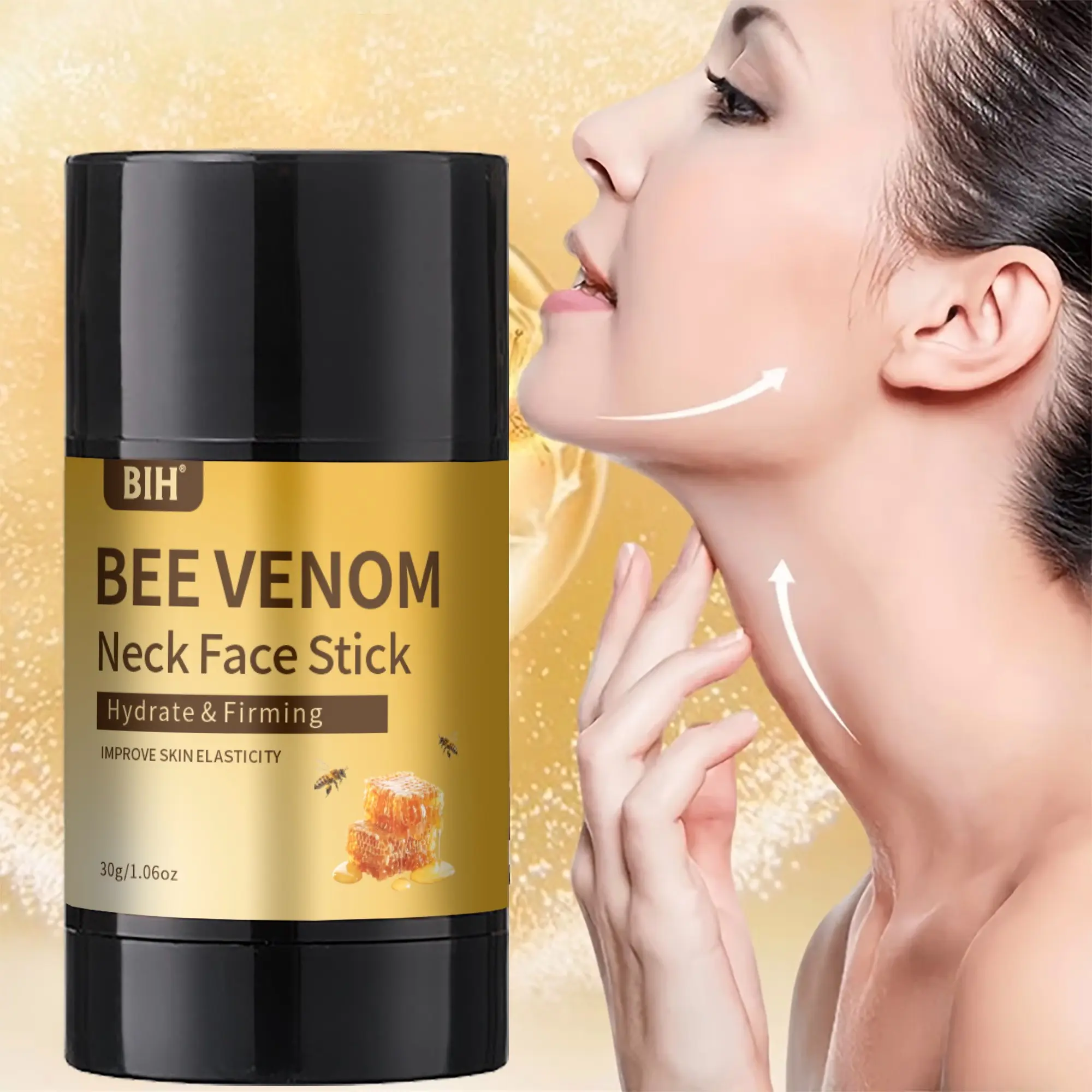 Neck and Face Care Stick, Neck Firming Stick 30g, Reduces Wrinkles, Hydrates Skin, Contains Milk Extract, Collagen, Retinol, Portable, Unisex, Gift Idea, Beauty Products