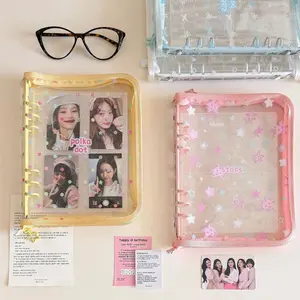 Polka Dot Zipper A5 Binder Kpop Photocard Storage Book Photo Cards Display Book School Stationery