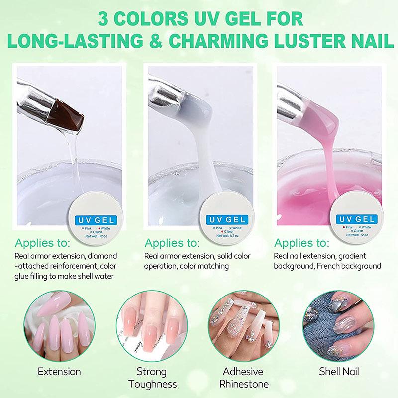 Acrylic Nail Kit for Beginners with Everything: Professional Nail Kit Acrylic Set with Acrylic Nail Powder Liquid Set Nail Kit Acrylic Set Gel Polish U V Light Nail Decoration Supplies Manicure Salon Women Gift