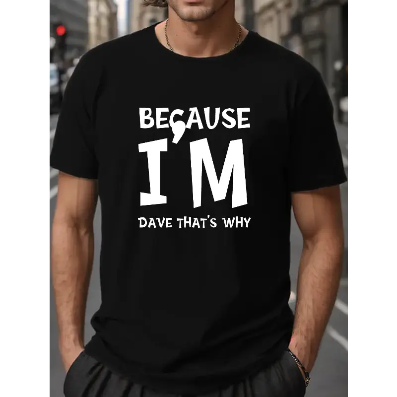 Men's Graphic T-Shirt, Casual Streetwear Slogan Print, 100% Cotton Knit Fabric, Shortsleeve Round Neck Menswear Top, Plus Size