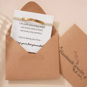 Shinus Boho Inspiration Engraved Bracelet Stainless Steel Adjustable Handmade Woven Jewelry Friendship Couple minimalist Boho Style gift for her,  gift for him