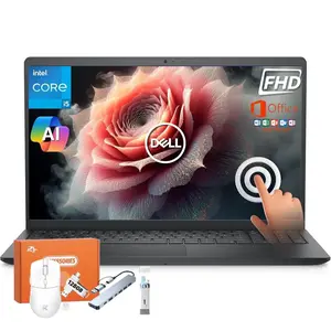 DELL 15 LDC15250 15.6" FHD Touchscreen Laptop Computer for Business and Student, Intel Core i5-1334U, Copilot AI, 8GB/16GB/32GB RAM, 512GB/1TB/2TB SSD,Office 365 Web Version, Windows 11 Pro,Carbon Black