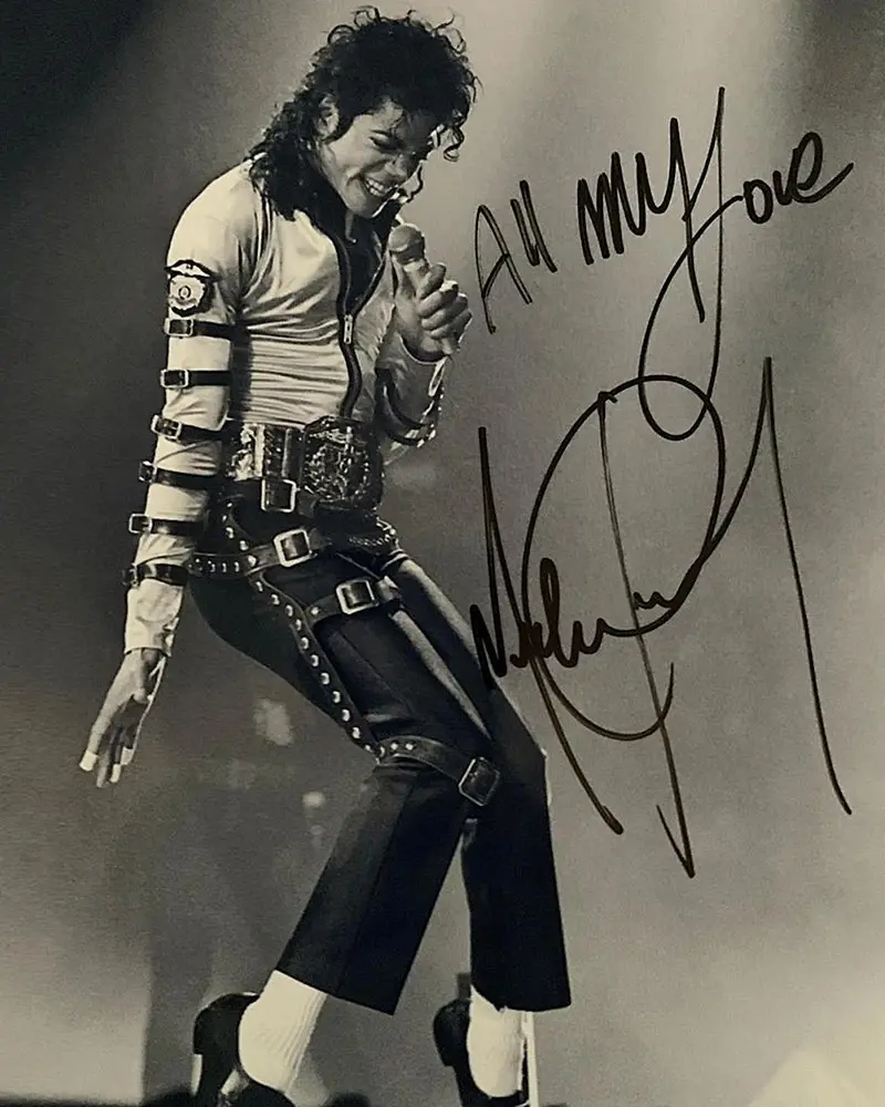 MICHAEL JACKSON 8.5X11 SIGNED PHOTO AUTOGRAPH POSTER POP SIGNATURE REPRINT (Print only, frame not included)