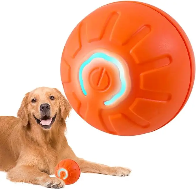 Interactive Spinning Dog and Cat Toy with Lights | Motion-Activated 360° Play Ball for Pets, Light-Up Chase Toy for Cats, Kittens, and Puppies