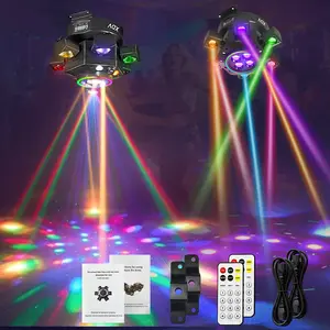 XDV 150W 6 Arms Moving Head DJ Light, RGBW StageLight with DMX-512 & Sound Active - Perfect for Parties,Weddings & Events