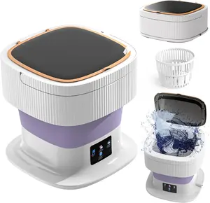 Portable Washing Machine,Upgraded 11.5L Large Capacity Mini Washing Machine,Mini Washer for Underwear,Socks,Travel Small Washing Machine for Camping,Travel Laundry,Apartment,RV (White)