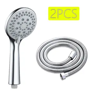 Handheld Shower Head Kit, Handheld Shower Combo, with 5-mode High-pressure Spray and 1.5M Flexible Hose, Adjustable Rainfall/massage/spray Settings, Suitable for Family Bathroom Use, Suitable for Adults, Pets and Daily Cleaning Needs