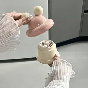 A Toothpick Box - Creative Toothpick Box Household High-end Ceramic Toothpick Holder Personality Cute Cotton Swab Box Dental Flo