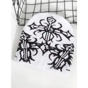 Unisex Fall Winter Y2K Streetwear Beanie - Soft Stretch Warm Thick Ribbed Knit Cap for Outdoor Sports Casual Travel Daily Wear