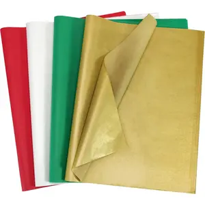 120 Sheets Christmas Tissue Paper for  Bags, 20" x 14" Red Green  White Wrapping Tissue Paper for Gifts Holiday Decoration DIY Craft