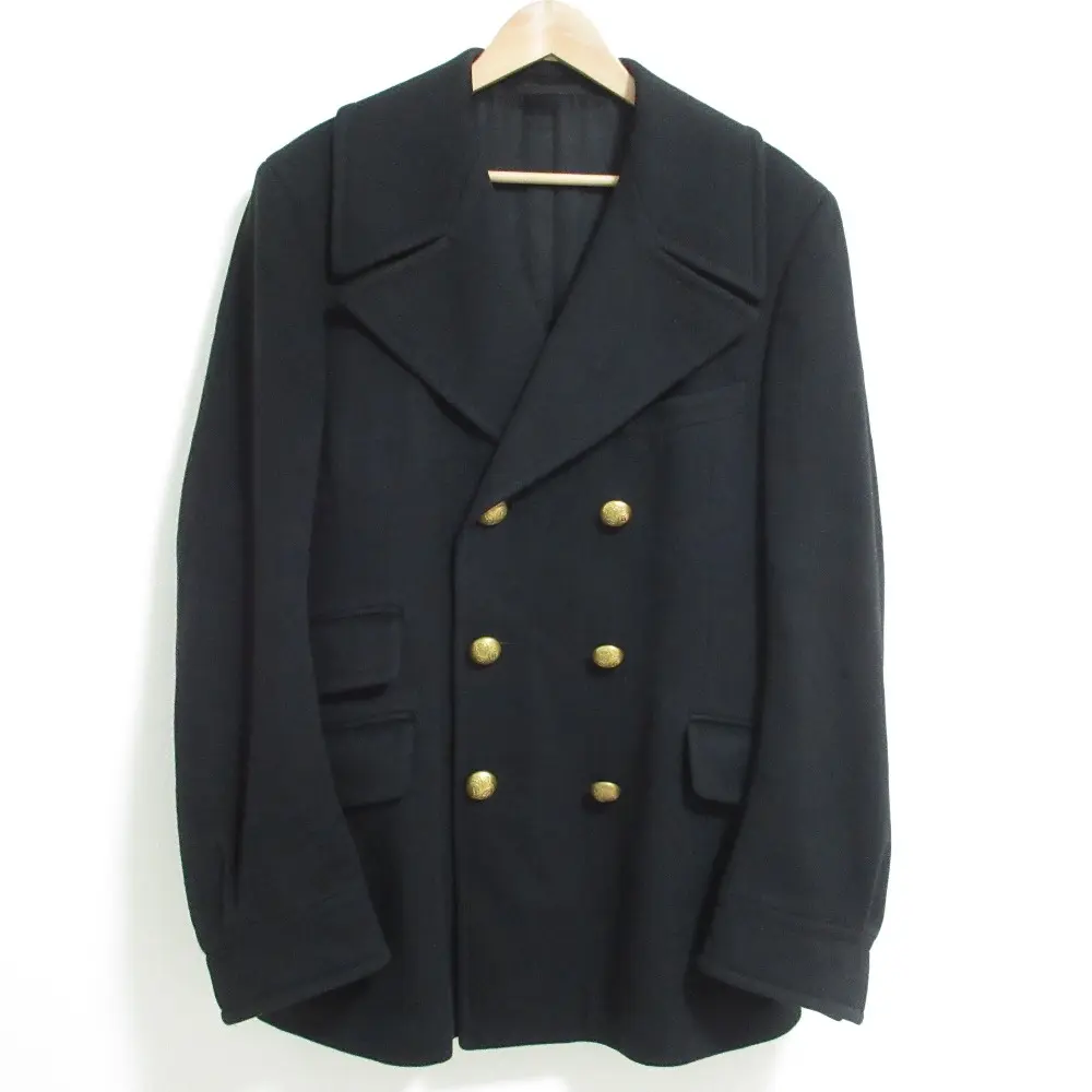 Pre-owned GUCCI Wool Small Leather Goods Pea Coat